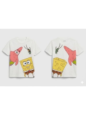 Vodexa Ünisex Oversize T-Shirt Patrick Baskılı %100 Pamuk Tişört Rahat Kalıp