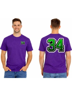 Vodexa Erkek Oversize T-Shirt 34 Baskılı %100 Pamuk Tişört Rahat Kalıp