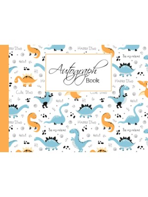 Autograph Book: Dinosaur Era Cover | Memory Book, Signature Celebrity Memorabilia Album Gift, Size 8.25" x 6"