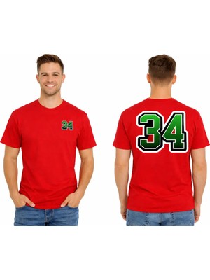 Vodexa Erkek Oversize T-Shirt 34 Baskılı %100 Pamuk Tişört Rahat Kalıp