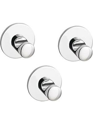 Ikea Skoghall Kanca, Kendinden Yapışkanlı, Krom Kaplama, 3 Adet, 160 x 100 mm
