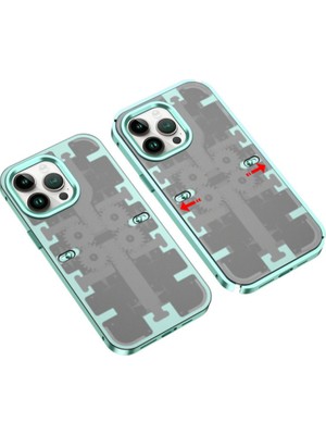 Fırsatkolik iPhone 13 Pro Max Kılıf Mekanik Bumper Kapak - Yeşil