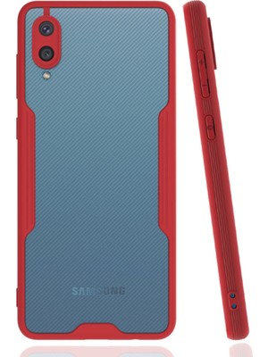 Fırsatkolik Galaxy A02 Kılıf Platin Silikon - Kırmızı