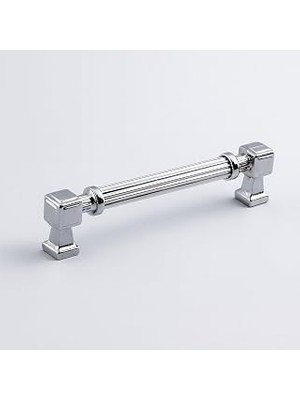 Talas 128 mm Çizgili Krom Renk Metal Kulp Mobilya Çekmece Mutfak Dolabı Dolap Kulpları Kulb 22.4 cm