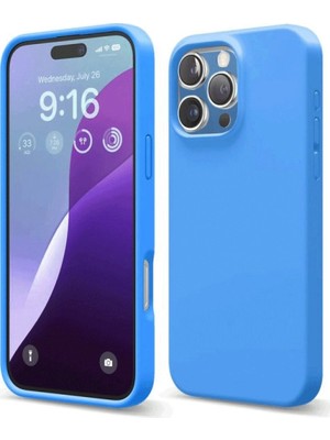 Fırsatkolik iPhone 16 Pro Max Kılıf First Silikon - Mavi