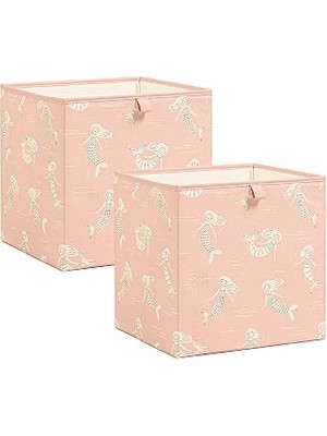 Ocean Home Textile 2'li Çocuk Odası Deniz Kızı Kutu Set 33 x 30 x 33 cm