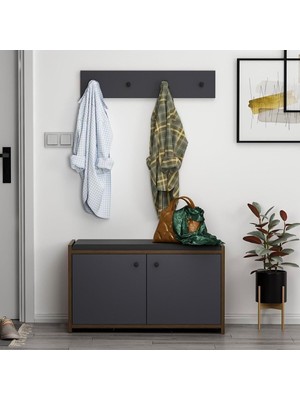 Inarch Dizayn Zen Askılıklı Ayakkabılık Antrasit