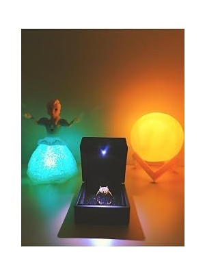 Işıklı Yüzük Kutusu Kalpli Yüzük, Rcb LED Frozen Elsa, 3D LED Küre Gece Lambası Halay Çeken