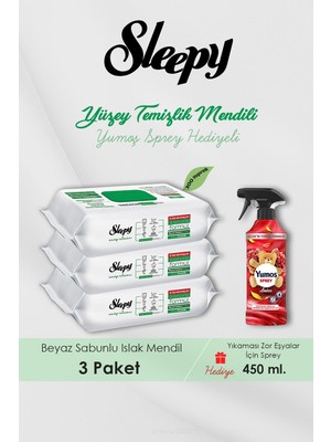 Sleepy 300 Adet Easy Clean Havlu, Amber Oda Kokusu Hediyeli