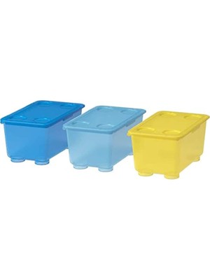 Ikea Glıs Kapaklı Kutu Sarı-Mavi