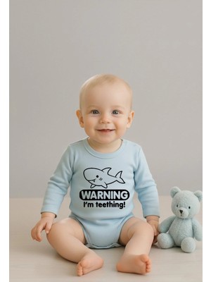 Vodexa Bebek Zıbın Çıtçıtlı Body %100 Pamuk Im Teething Baskılı