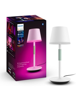 Philips Hue Go Belle Taşınabilir Masa Lambası - Beyaz - 25.000 Saat Ampul Kullanım Ömrü