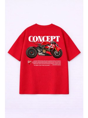 Vodexa T-Shirt Oversize Unısex %100 Pamuklu Rahat Kalıp Baskılı Tişört