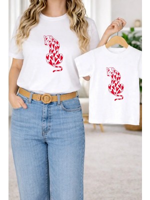 Vodexa Tişört Anne Kız Çocuk Kombin Oversize – Anne & Çocuk Twin Baskılı T-Shirt