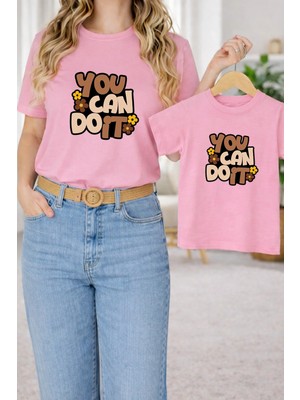 Vodexa Tişört Anne Kız Çocuk Kombin Oversize – Anne & Çocuk Twin Baskılı T-Shirt