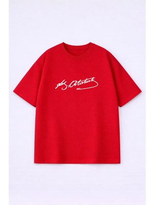 Vodexa T-Shirt Oversize Unısex %100 Pamuklu Rahat Kalıp Baskılı Tişört