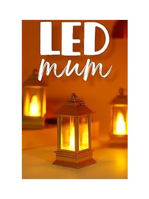 3 Adet LED Mum Mini Dörtgen Tip Pil Dahil Dumansız Alev Ledli Yapay Dekoratif Mum Işığı Altın PT434