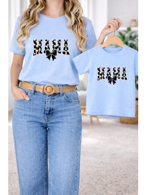 Vodexa Tişört Anne Kız Çocuk Kombin Oversize – Anne & Çocuk Twin Baskılı T-Shirt