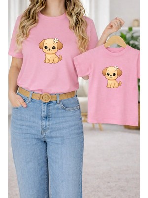 Vodexa Tişört Anne Kız Çocuk Kombin Oversize – Anne & Çocuk Twin Baskılı T-Shirt