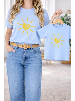 Vodexa Tişört Anne Kız Çocuk Kombin Oversize – Anne & Çocuk Twin Baskılı T-Shirt