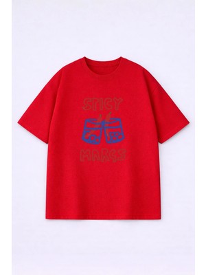 Vodexa T-Shirt Oversize Unısex %100 Pamuklu Rahat Kalıp Baskılı Tişört
