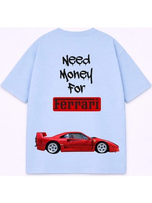 Vodexa T-Shirt Oversize Unısex %100 Pamuklu Rahat Kalıp Baskılı Tişört