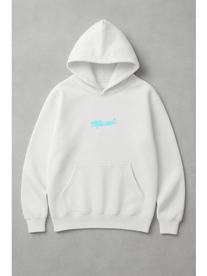 Vodexa Kapüşonlu Sweatshirt Miami Baskılı Unısex Oversize %100 Pamuklu Hoodie