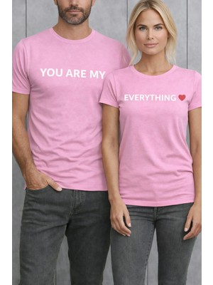 Vodexa Ünisex Oversize T-Shirt Herşeyimsin Baskılı %100 Pamuk Tişört Rahat Kalıp (Tekli Satılmaktadır)
