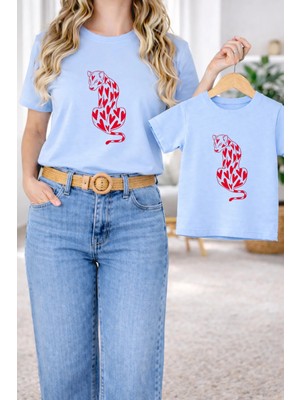 Vodexa Tişört Anne Kız Çocuk Kombin Oversize – Anne & Çocuk Twin Baskılı T-Shirt