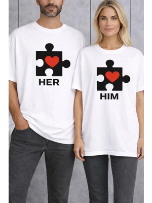 Vodexa Ünisex Oversize T-Shirt Bulmaca Baskılı %100 Pamuk Tişört Rahat Kalıp (Tekli Satılmaktadır)