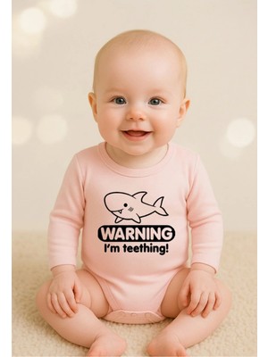 Vodexa Bebek Zıbın Çıtçıtlı Body %100 Pamuk Im Teething Baskılı
