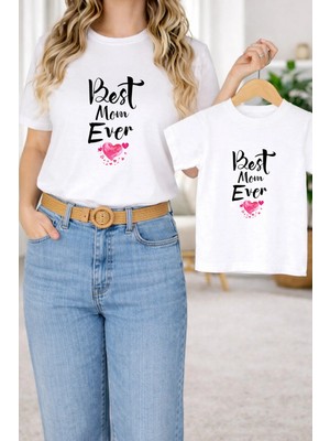 Vodexa Tişört Anne Kız Çocuk Kombin Oversize – Anne & Çocuk Twin Baskılı T-Shirt