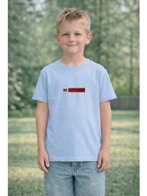 Vodexa Erkek Cocuk Bi Dıffe Baskılı Çocuk Tişört %100 Pamuk – Yazlık Çocuk T-Shirt