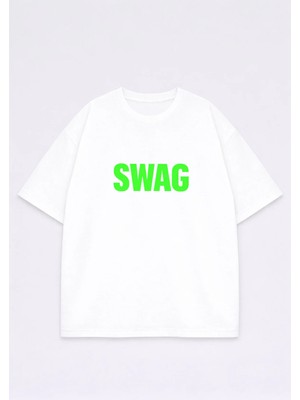 Vodexa T-Shirt Oversize Unısex %100 Pamuklu Rahat Kalıp Baskılı Tişört