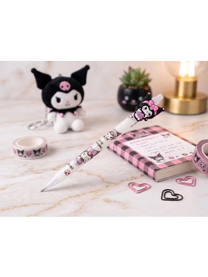 Glowilla 3D Figürlü Kuromi Tasarımlı Sevimli Mekanik Uçlu Kalem Kawaii Kırtasiye