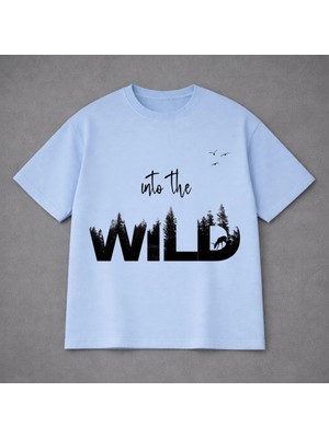 Vodexa Ünisex Oversize T-Shirt Wild Baskılı %100 Pamuk Tişört Rahat Kalıp