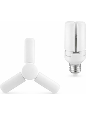 3 Kollu Katlanabilir LED Tavan Ampulü E27 Duy Uyumlu Yüksek Parlaklık Enerji Tasarruflu Modern Tavan Aydınlatma Armatürü Ev Ofis Yatak Odası Salon Için