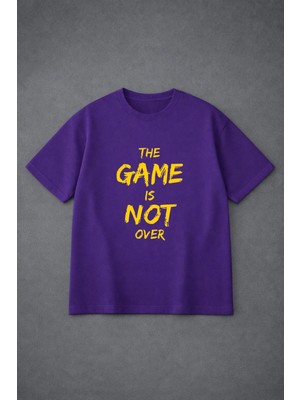 Vodexa Ünisex Oversize T-Shirt Game Is Not Baskılı %100 Pamuk Tişört Rahat Kalıp