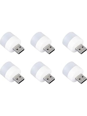 ‎monte Lua Mini LED Lambalar, Okuma Işığı, 6 Parçalı Taşınabilir Mini USB Gece Lambası, Mobil Led, Bebek Uykusu, Mobil Şarj Lambaları Için Küçük Yuvarlak Işıklar