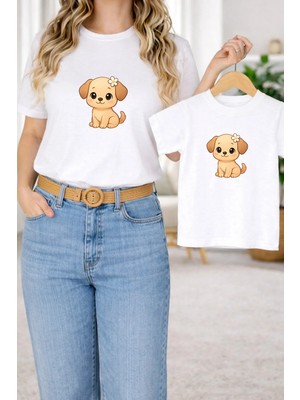 Vodexa Tişört Anne Kız Çocuk Kombin Oversize – Anne & Çocuk Twin Baskılı T-Shirt