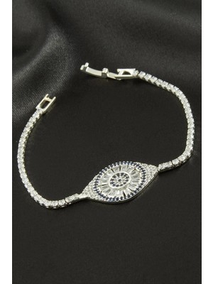 Renas Store Oval Zirkon Taşlı Çocuk Bileklik 16 cm