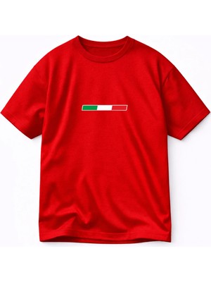 Vodexa Ünisex Oversize T-Shirt Italy Baskılı %100 Pamuk Tişört Rahat Kalıp