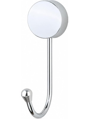 Alper Banyo Iris Krom Kaplama Tekli Askılık, Yapışkanlı ve Vidalı Montajlı Duvar Askısı, 35 mm Oval Bantlı Banyo Mutfak Antre Askısı