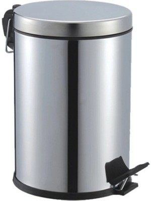 Renas Store Pedallı 5lt Krom Metal Çöp Kovası BX40