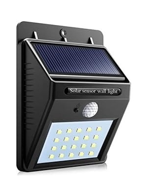 20 Led'li Sensörlü Solar Bahçe Balkon Duvar Lambası