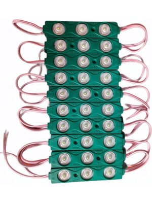 Katar Modül LED 3 Lü Yeşil 20 Li