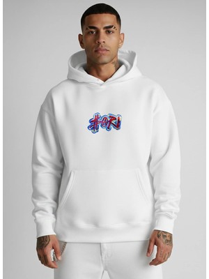 Vodexa Kapüşonlu Sweatshirt Sorı Baskılı Erkek Oversize %100 Pamuklu Hoodie