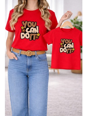 Vodexa Tişört Anne Kız Çocuk Kombin Oversize – Anne & Çocuk Twin Baskılı T-Shirt
