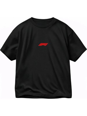 Vodexa Erkek T-Shirt F1 Baskılı %100 Pamuk Tişört Rahat Kalıp