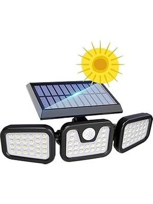 Greentech Güneş Enerjili Hareket Sensörlü 3 Taraflı LED AYDINLATMA/GT-SL07